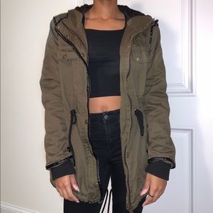 Olive Green Utility Parka | Garage